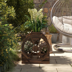 Pat de gradina inaltat cu 2 nivele Outsunny 84H-030V00TN (Natural) Thumb