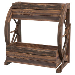 Pat de gradina inaltat cu 2 nivele Outsunny 84H-031V00TN (Natural) Thumb