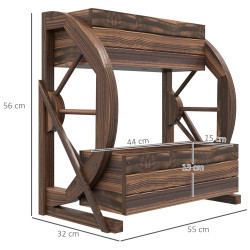 Pat de gradina inaltat cu 2 nivele Outsunny 84H-031V00TN (Natural) Thumb