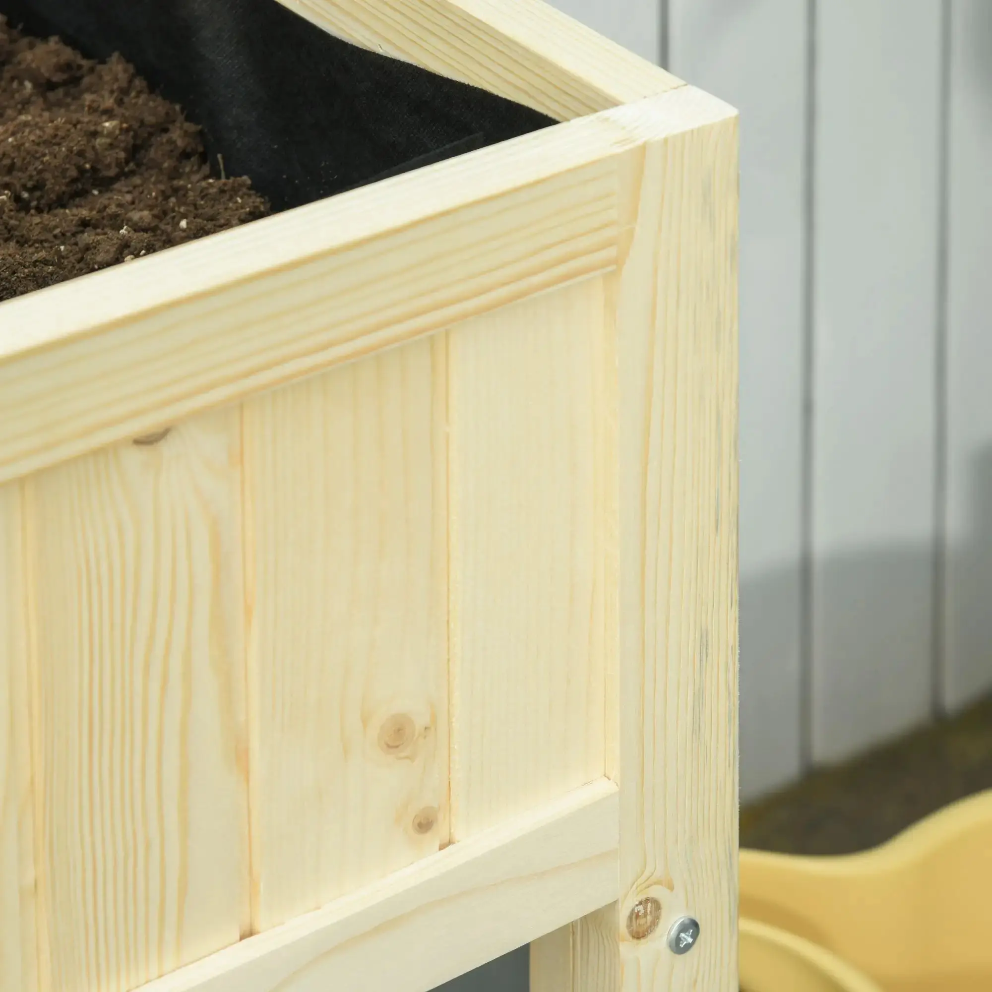 Pat de gradina inaltat Outsunny 845-362 (Natural) - 8