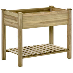 Pat de gradina inaltat cu picioare Outsunny 845-661 (Natural) Thumb