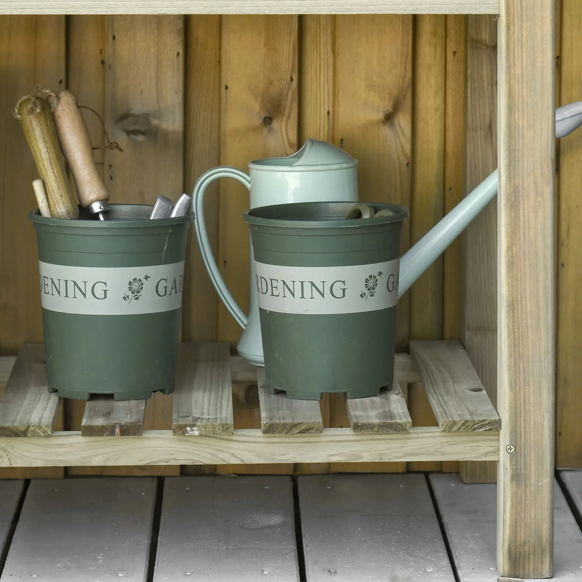 Pat de gradina inaltat cu picioare Outsunny 845-661 (Natural) - 8