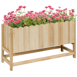 Pat de gradina inaltat Outsunny 845-907V00ND (Natural) Thumb