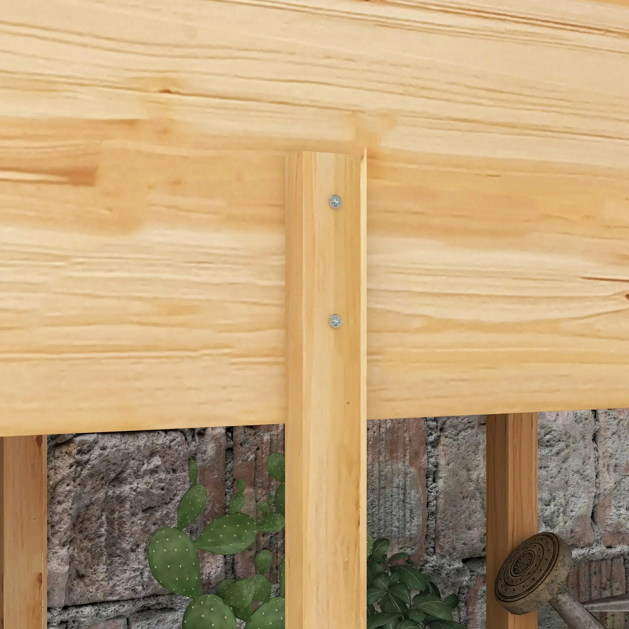 Pat de gradina inaltat Outsunny 845-966V00ND (Natural) - 6