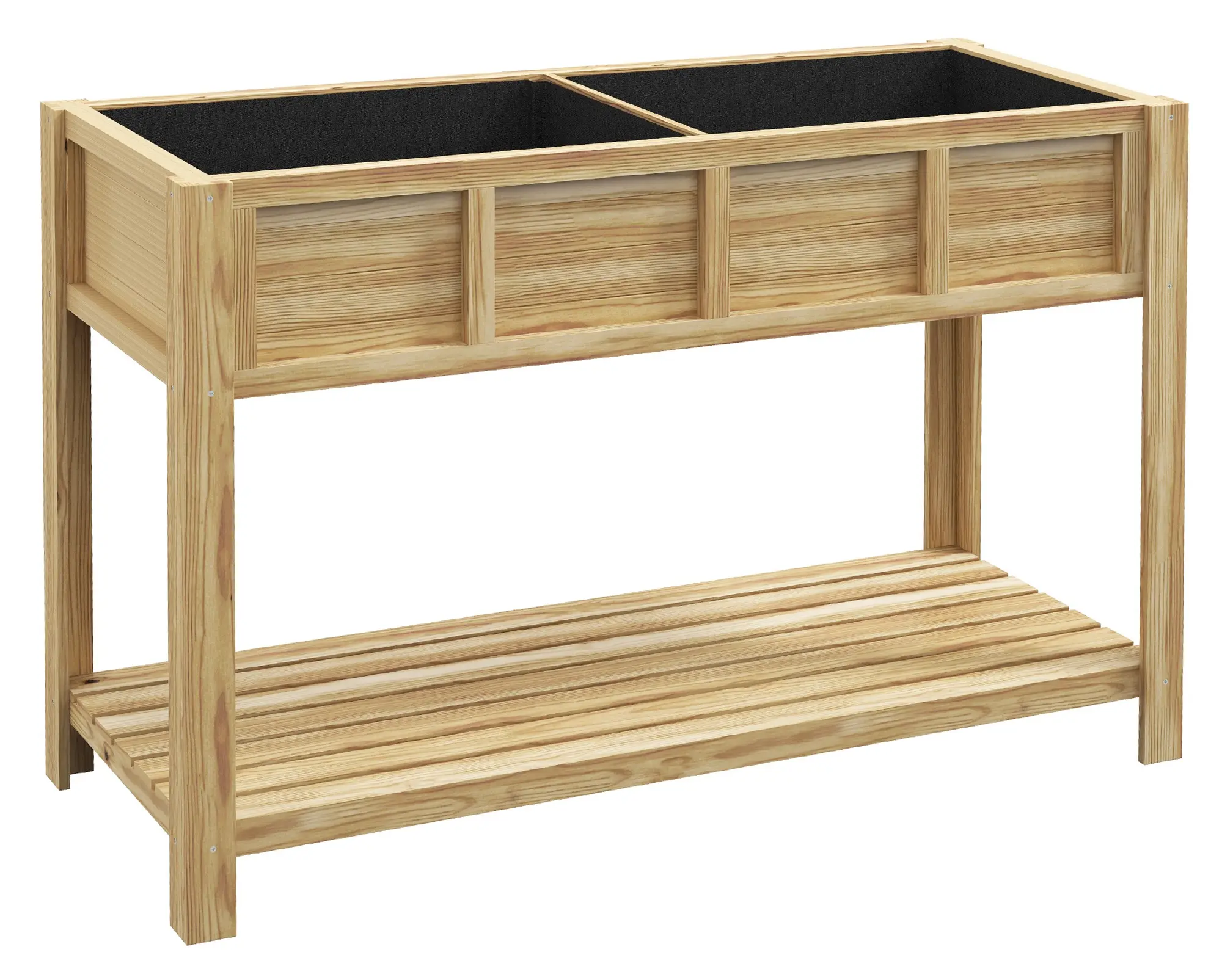 Pat de gradina inaltat Outsunny 84H-086V00ND (Natural)