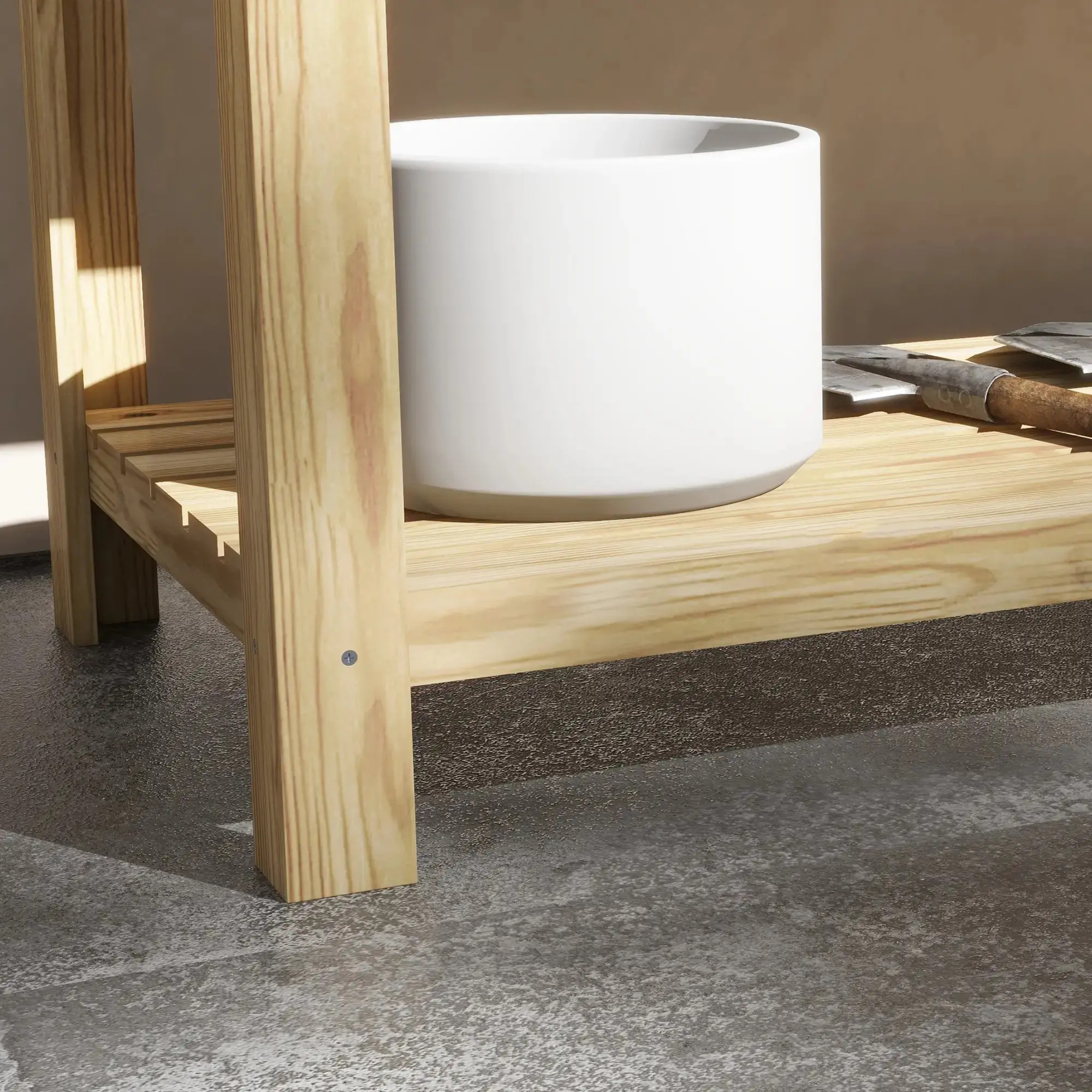 Pat de gradina inaltat Outsunny 84H-086V00ND (Natural)