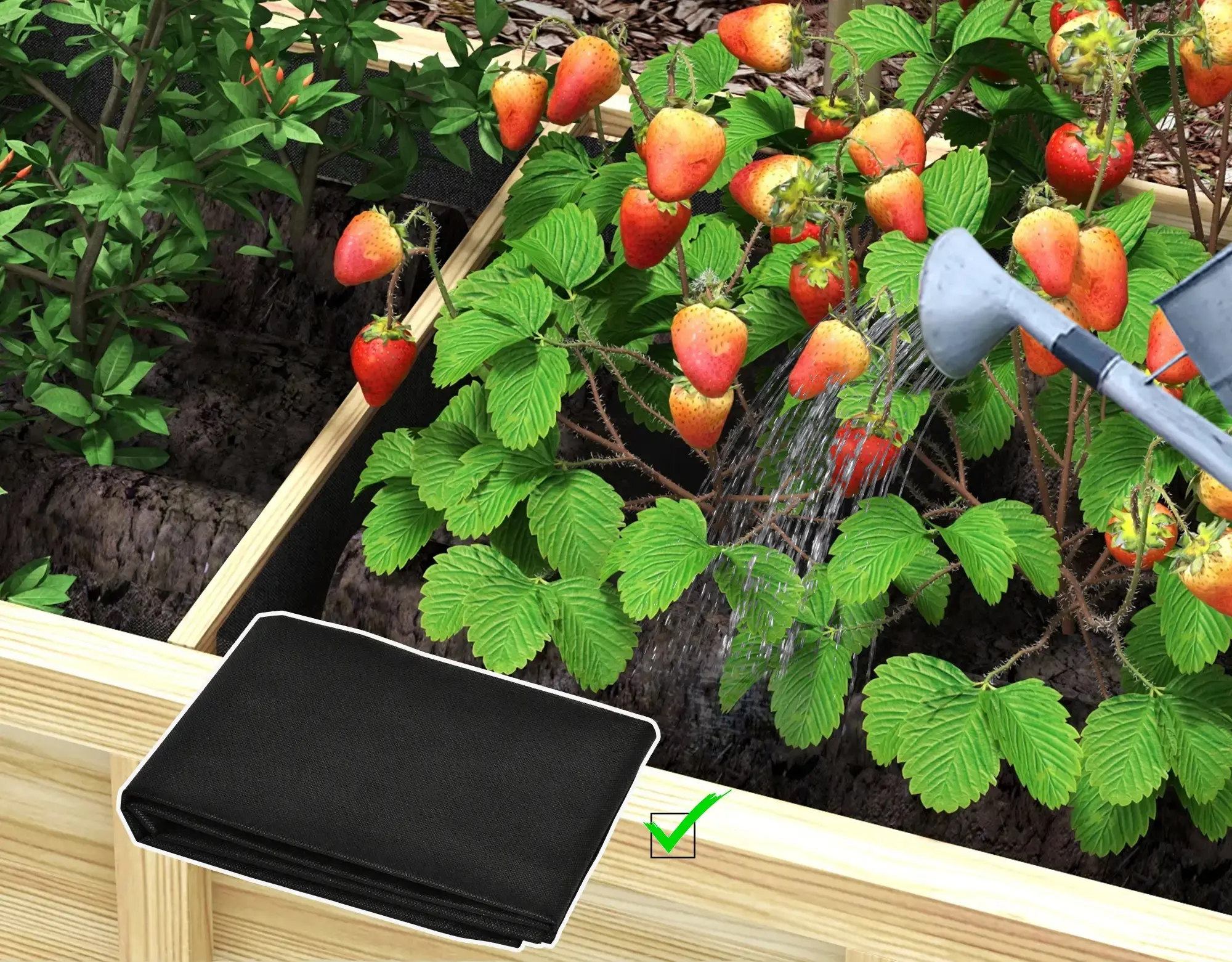 Pat de gradina inaltat Outsunny 84H-086V00ND (Natural)