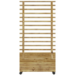 Pat de gradina cu spalier si roti Outsunny 845-584V00ND (Natural) Thumb