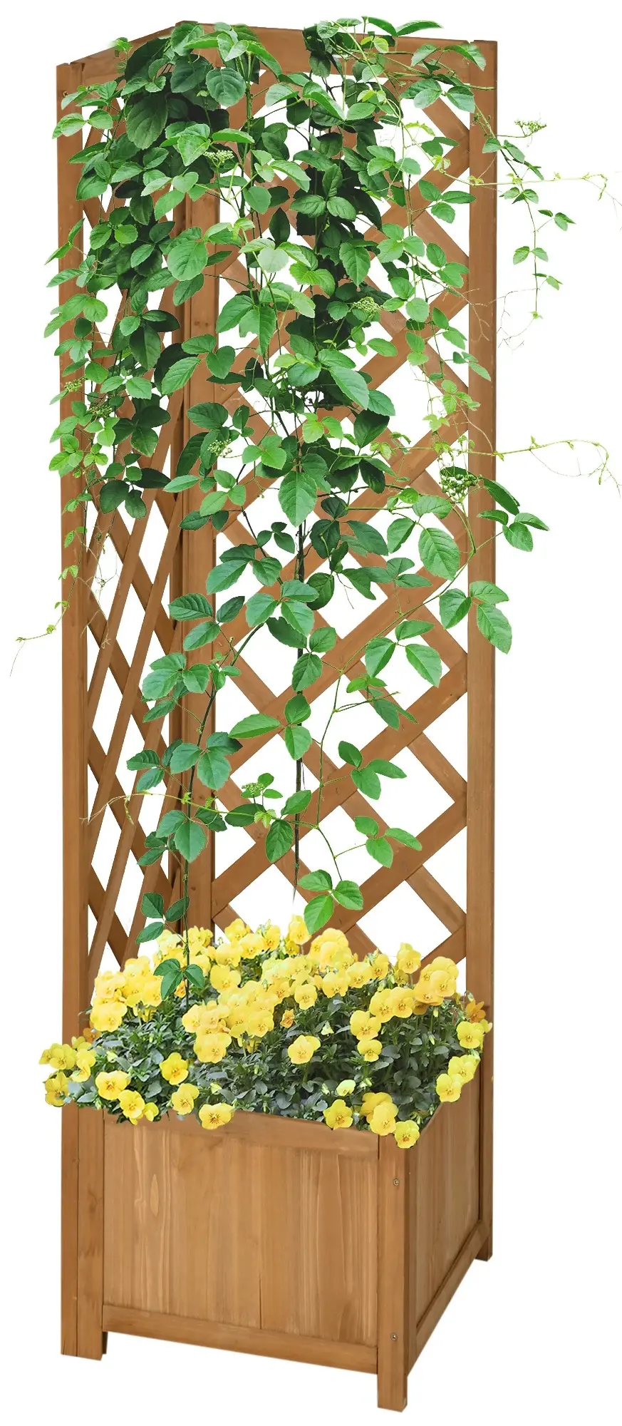 Pat de gradina cu spalier Outsunny 845-776V00BN (Natural)