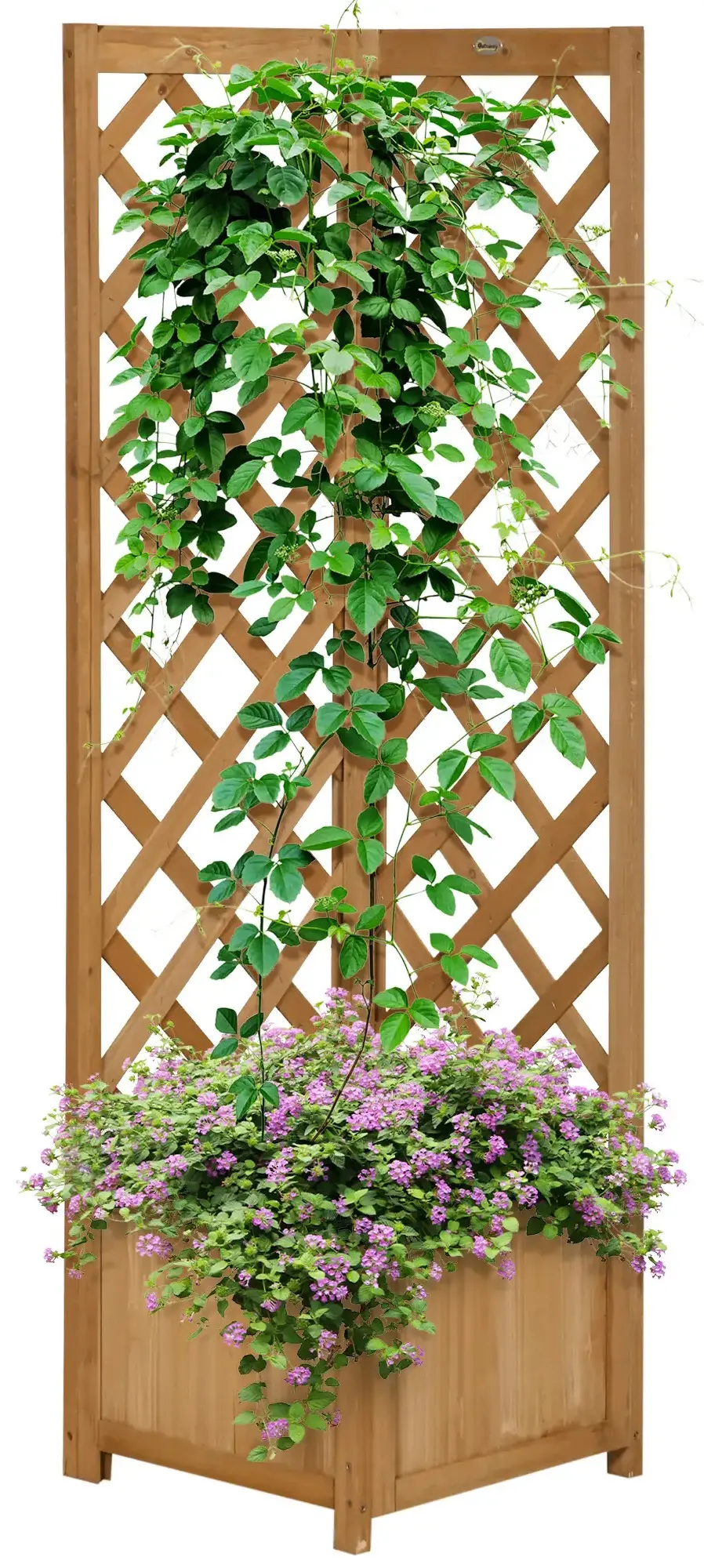 Pat de gradina cu spalier Outsunny 845-776V00BN (Natural)