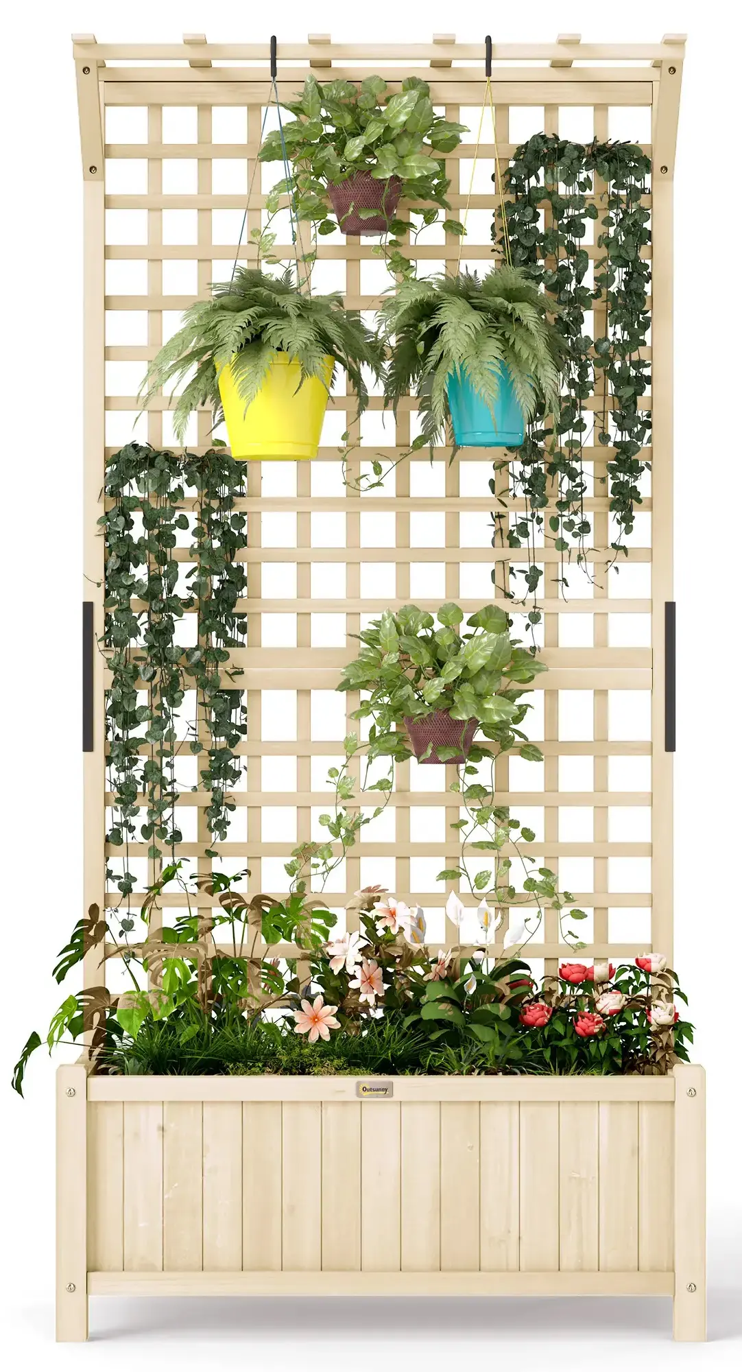 Грядка со шпалерой Outsunny 845-792V00ND (Natural) - 3