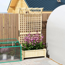 Грядка со шпалерой Outsunny 845-792V00ND (Natural) Thumb