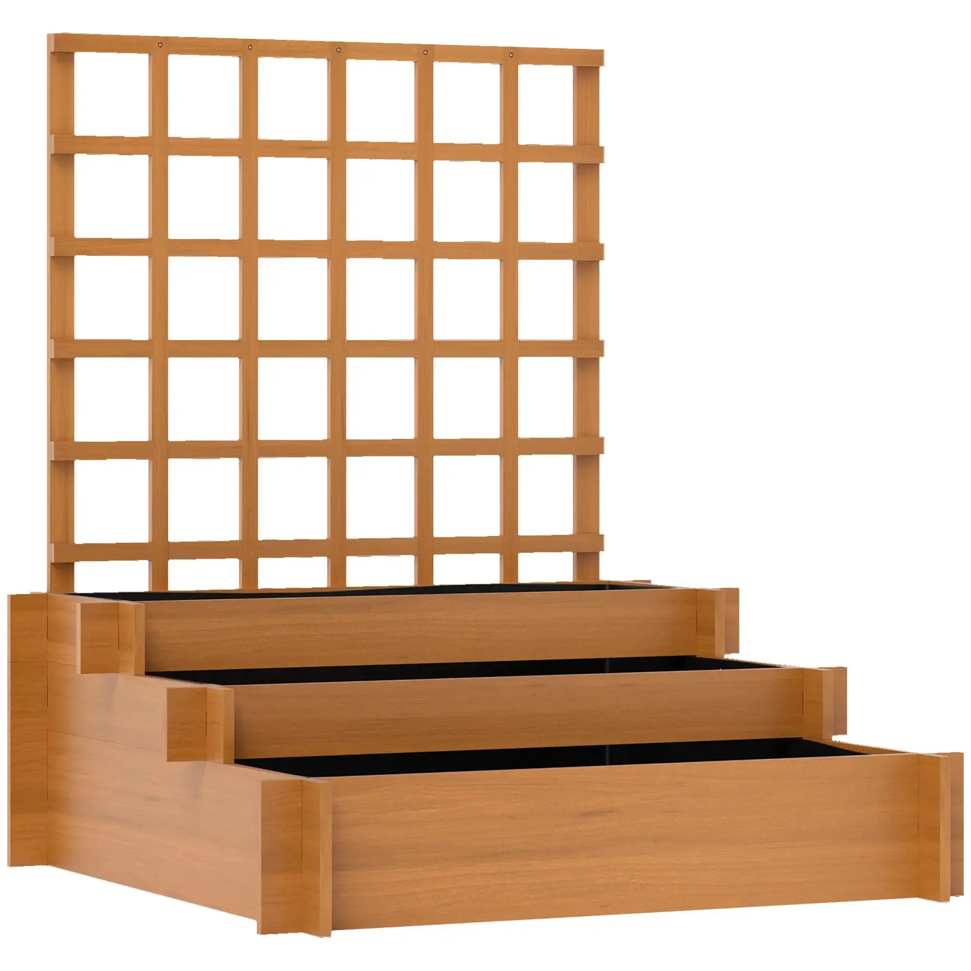 Pat de gradina cu spalier Outsunny 845-870V00BN (Natural) - 4