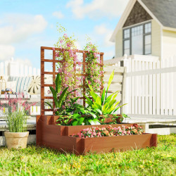 Pat de gradina cu spalier Outsunny 845-870V00BN (Natural) Thumb