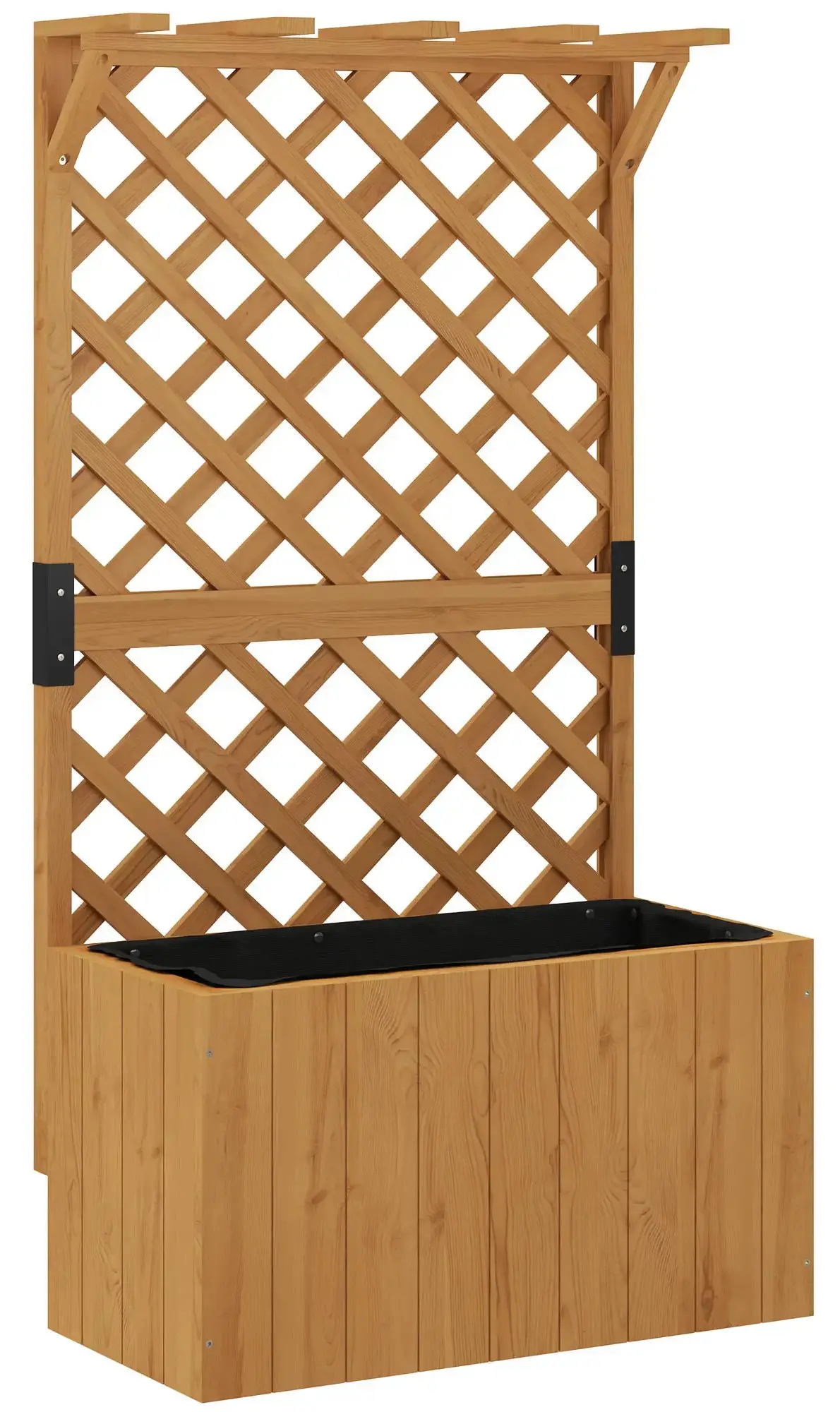 Pat de gradina cu spalier Outsunny 84H-254V00ND (Natural) - 2