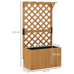 Pat de gradina cu spalier Outsunny 84H-254V00ND (Natural) Thumb