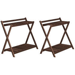 Комплект подставок для цветов Outsunny 84H-186V00TN 2pcs (Brown) Thumb