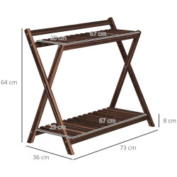 Комплект подставок для цветов Outsunny 84H-186V00TN 2pcs (Brown) Thumb