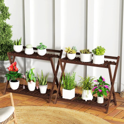 Комплект подставок для цветов Outsunny 84H-186V00TN 2pcs (Brown) Thumb