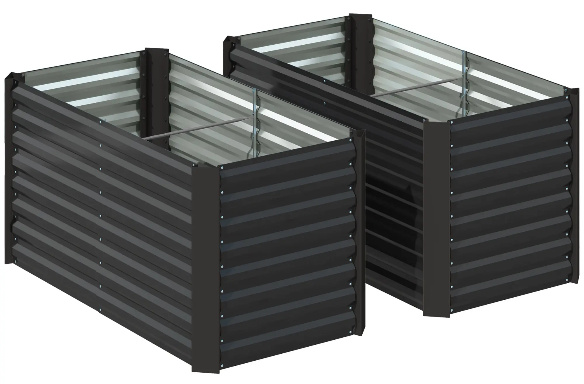 Комплект приподнятых грядок Outsunny 84H-197V00CG (Dark Grey) - 3