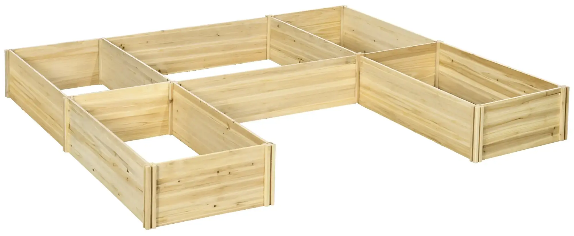 Модульная приподнятая грядка Outsunny 845-871V00ND (Natural) - 2