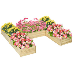 Модульная приподнятая грядка Outsunny 845-871V00ND (Natural) Thumb