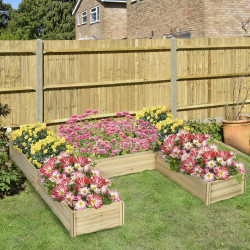 Модульная приподнятая грядка Outsunny 845-871V00ND (Natural)
