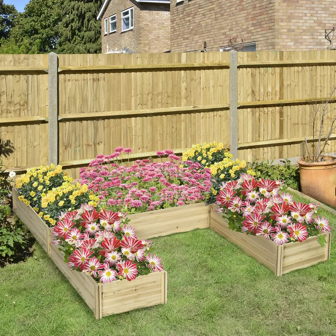 Модульная приподнятая грядка Outsunny 845-871V00ND (Natural)