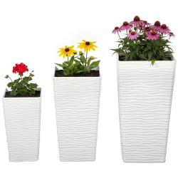 Набор цветочных горшков Outsunny 84H-473V00WT (White) Thumb