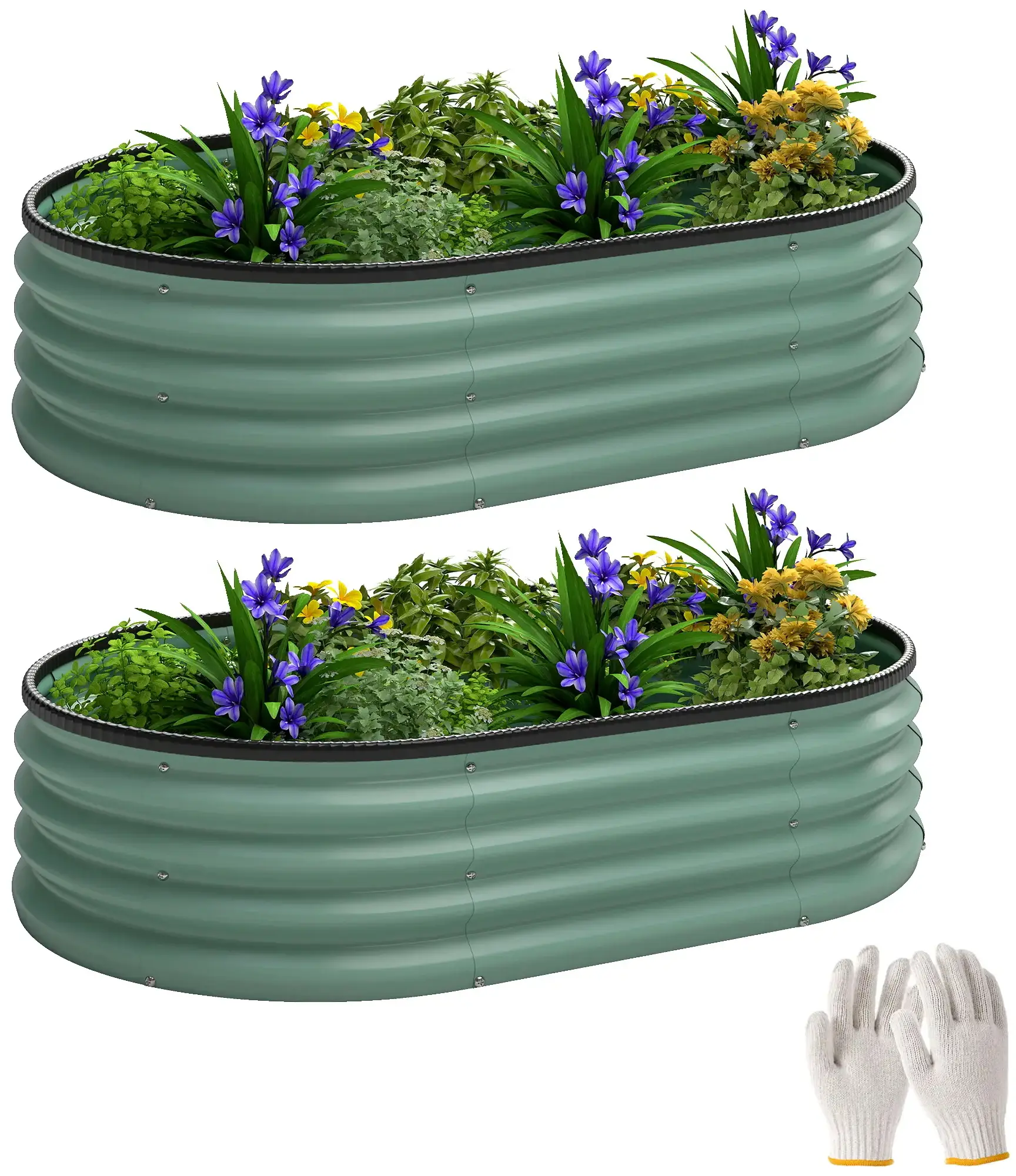 Набор модульных садовых грядок Outsunny 84H-471V00GN (Green) - 3