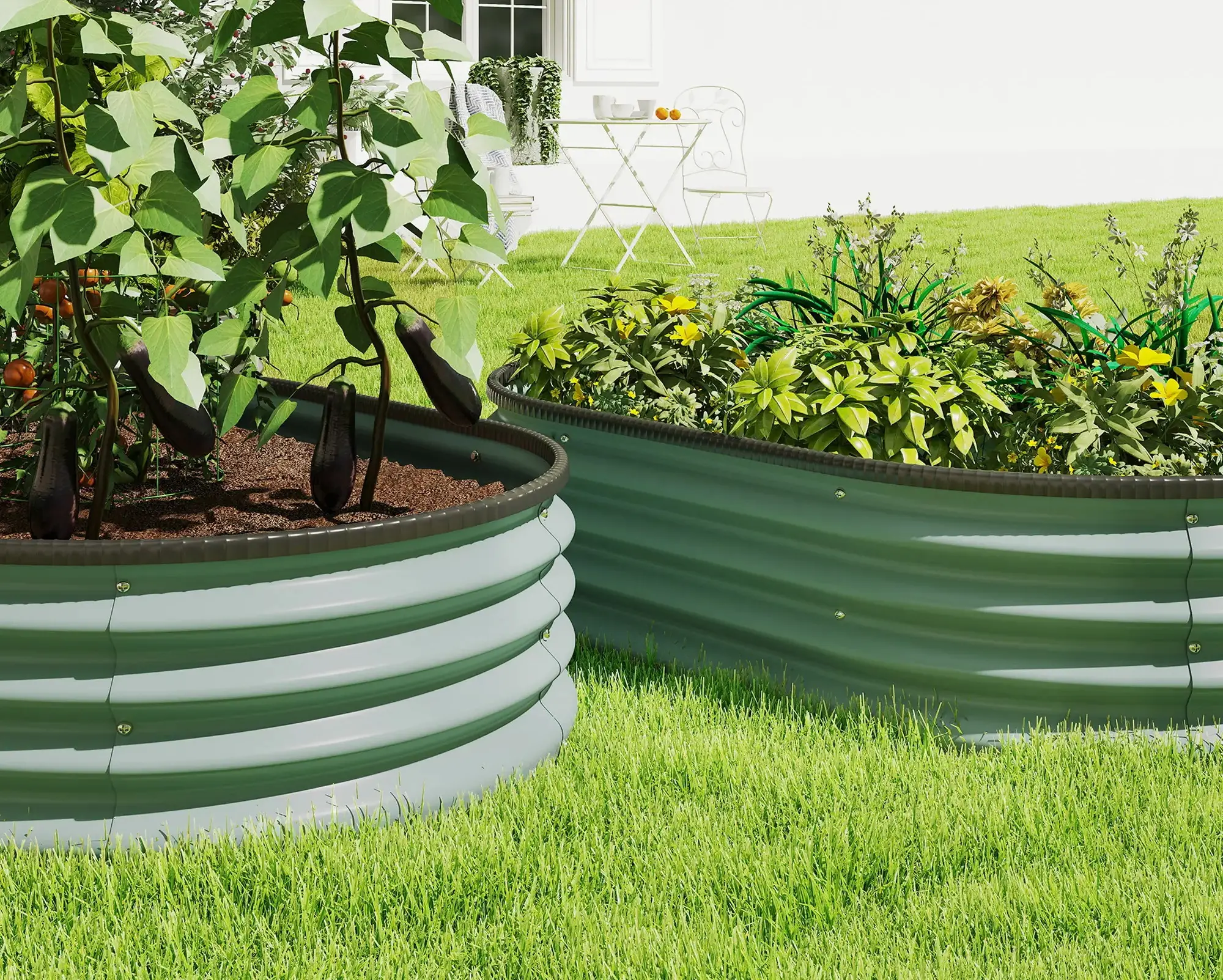 Набор модульных садовых грядок Outsunny 84H-471V00GN (Green) - 8