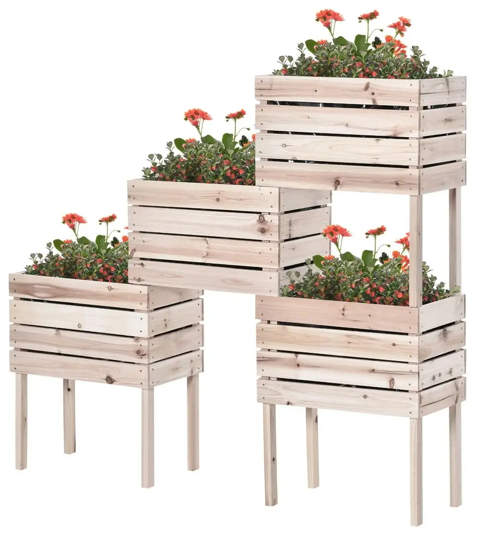 Set paturi de gradina Outsunny 845-350 (Natural)