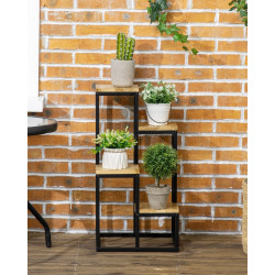 Подставка для цветов Outsunny 845-801V00ND (Natural/Black)