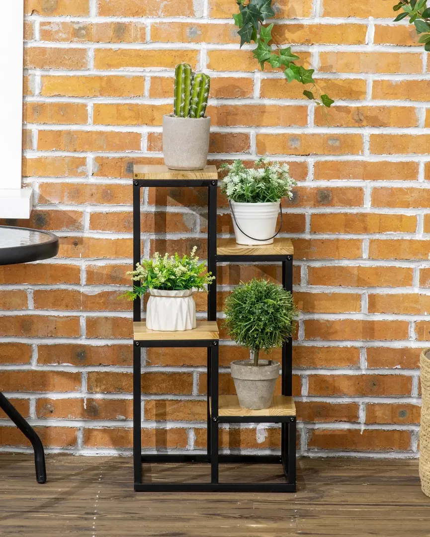 Suport pentru flori Outsunny 845-801V00ND (Natural/Black)