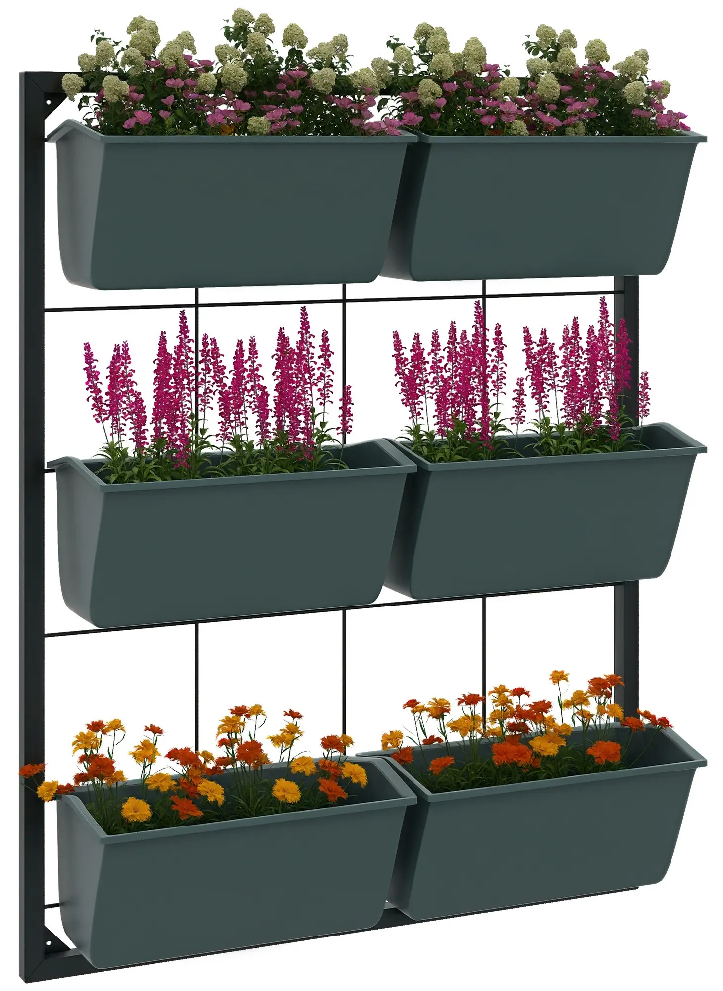 Suport pentru plante Outsunny 84H-051V00DG (Dark Green/Black) - 2