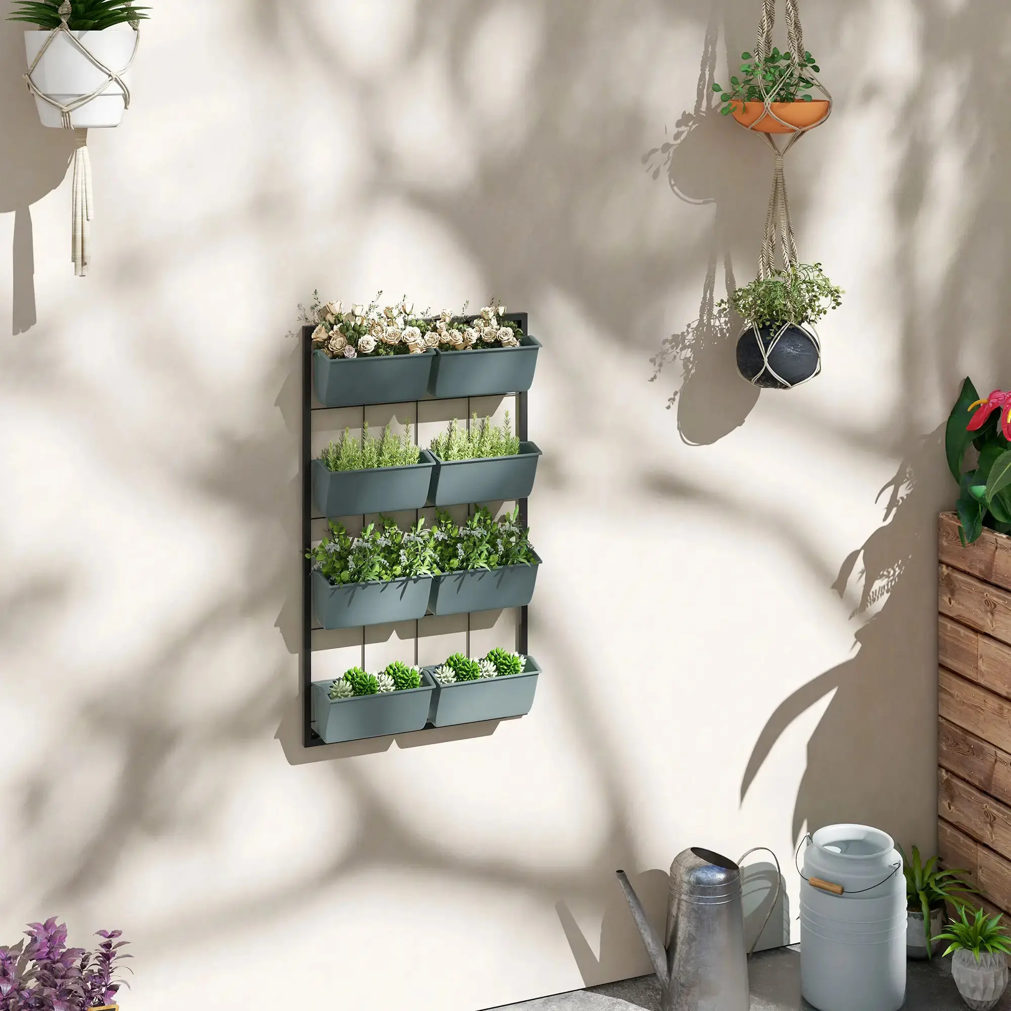 Подставка для цветов Outsunny 84H-051V01DG (Dark Green/Black) - 4