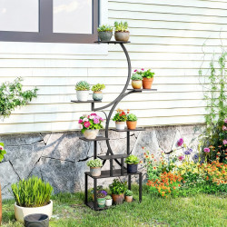 Suport pentru flori Outsunny 84H-534V00BK (Black) Thumb