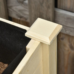 Pat de gradina inaltat cu roti Outsunny 845-365 (Natural) Thumb