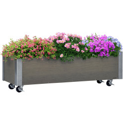 Приподнятая грядка на колесах Outsunny 845-631V01 (Light Grey) Thumb