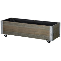 Приподнятая грядка на колесах Outsunny 845-631V01 (Light Grey) Thumb