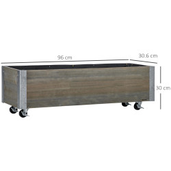 Приподнятая грядка на колесах Outsunny 845-631V01 (Light Grey) Thumb