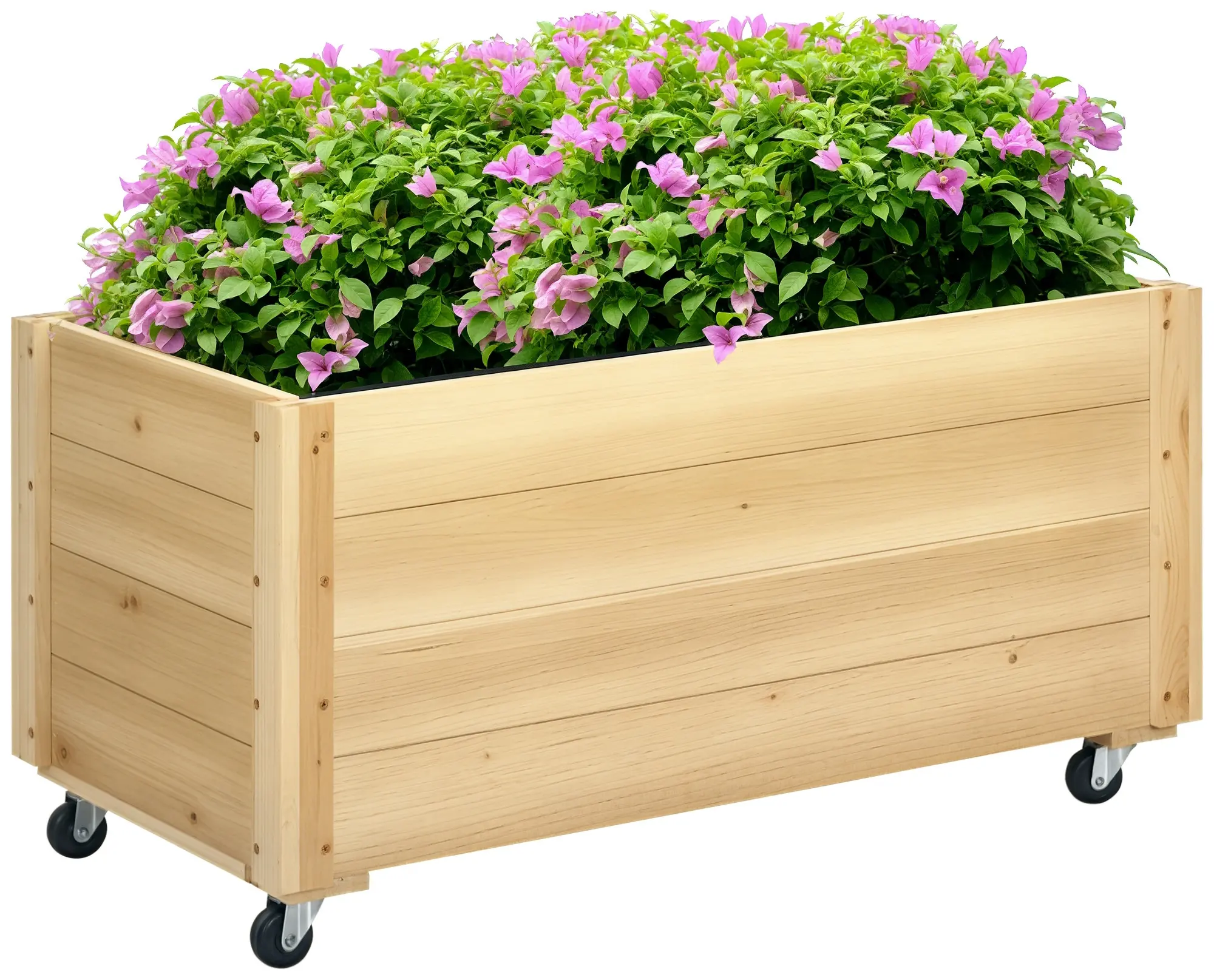 Приподнятая грядка на колесах Outsunny 845-910V00ND (Natural) - 2