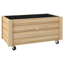 Приподнятая грядка на колесах Outsunny 845-910V00ND (Natural) Thumb