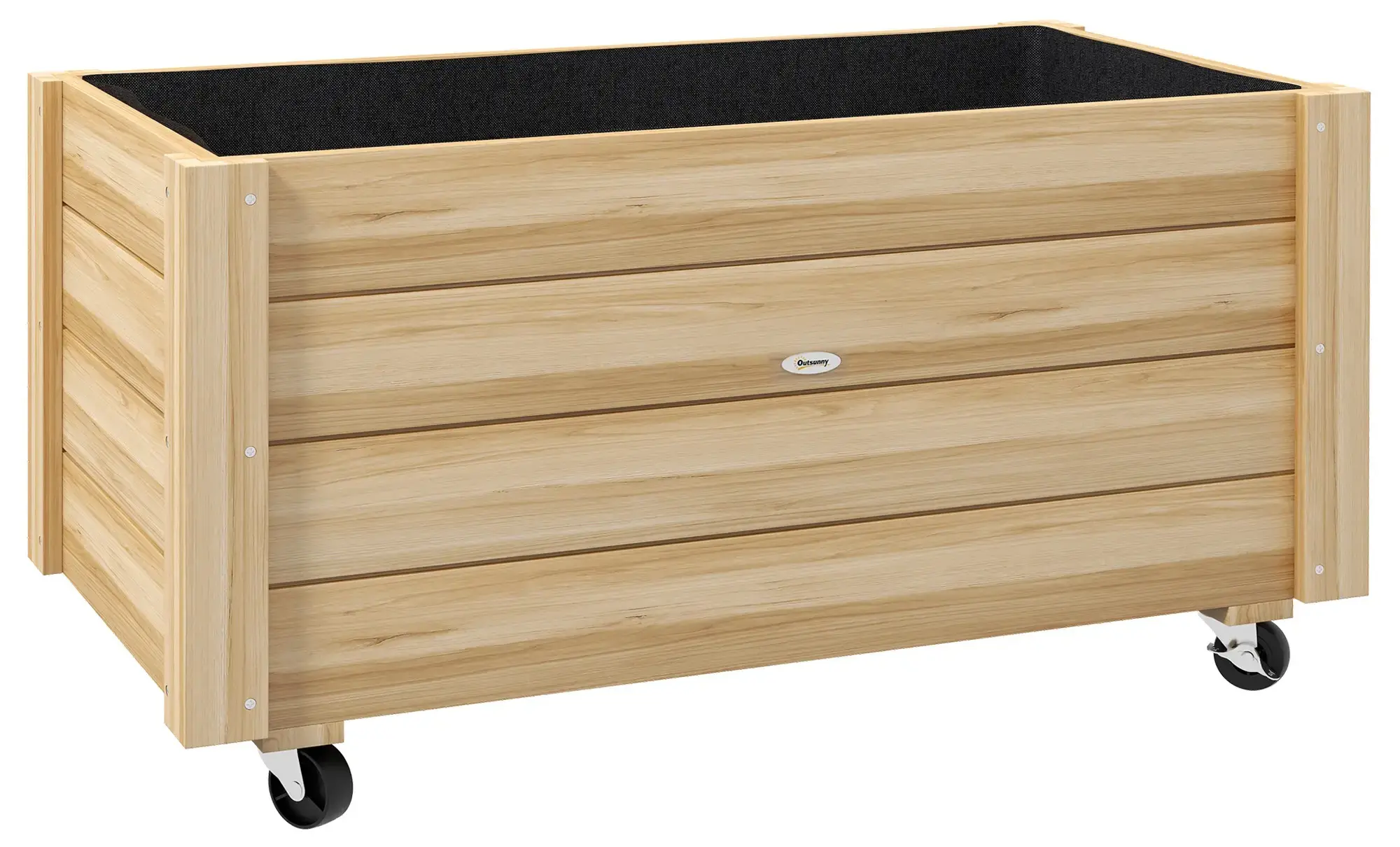 Приподнятая грядка на колесах Outsunny 845-910V00ND (Natural) - 4