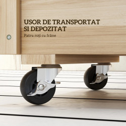 Приподнятая грядка на колесах Outsunny 845-910V00ND (Natural) Thumb