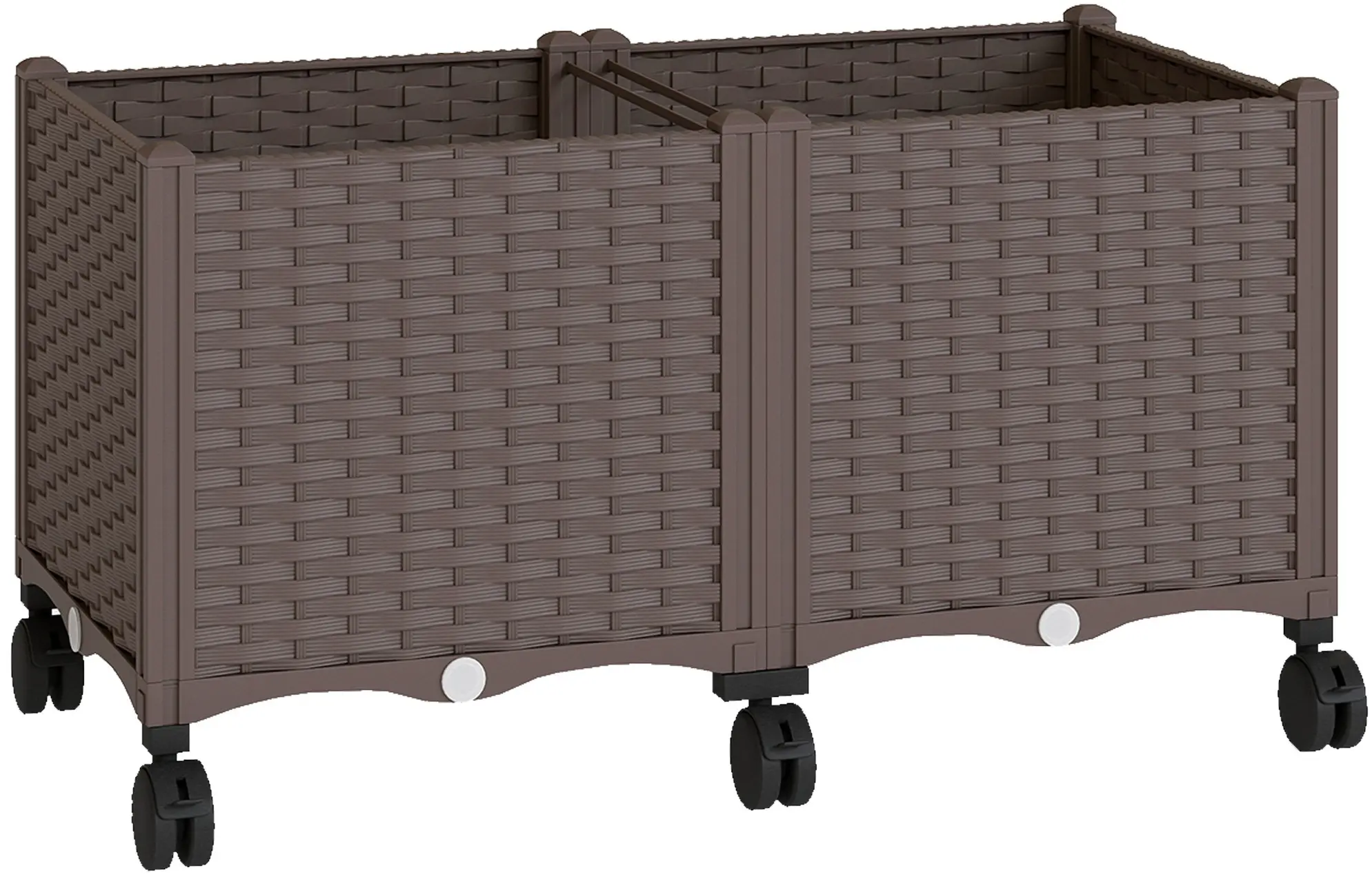 Приподнятая грядка на колесах Outsunny 84H-592V00BN (Brown) - 2