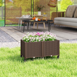 Приподнятая грядка на колесах Outsunny 84H-592V00BN (Brown) Thumb