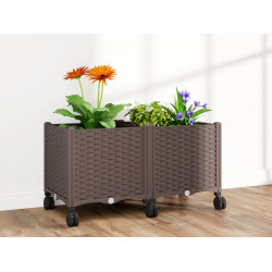 Приподнятая грядка на колесах Outsunny 84H-592V00BN (Brown) Thumb