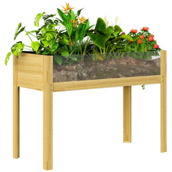 Pat de gradina inaltat pe picioare Outsunny 84H-176V01ND (Natural) Thumb