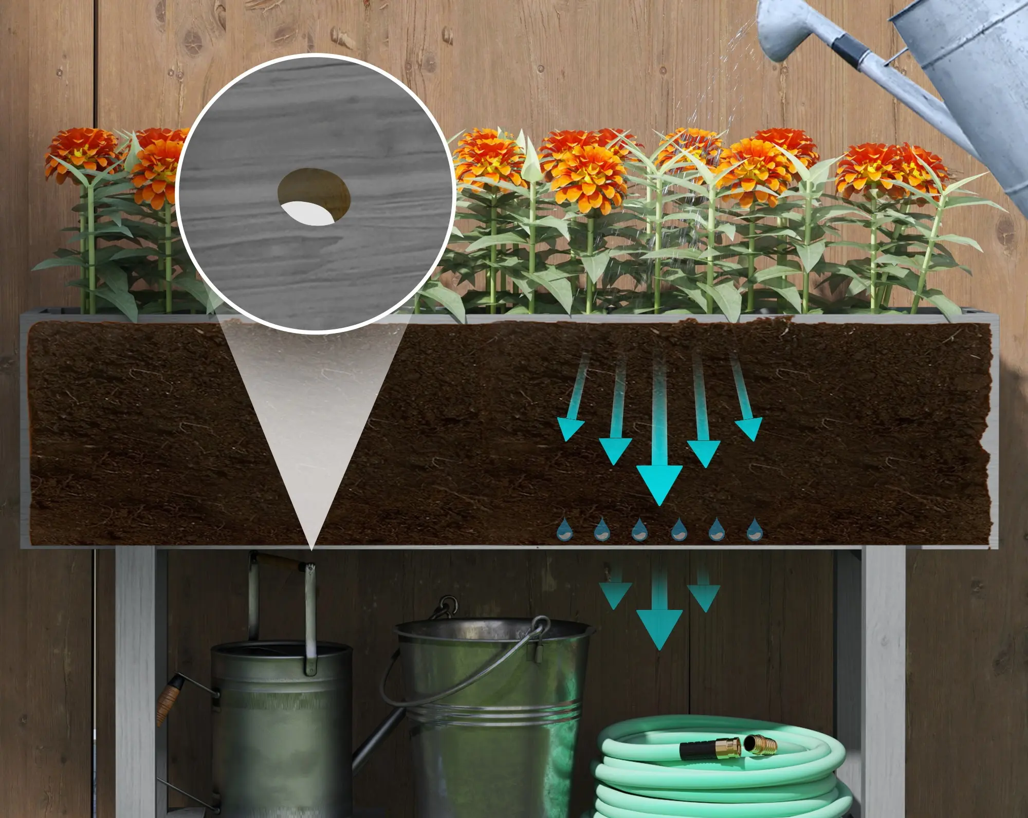 Приподнятая грядка на ножках Outsunny 84H-246V00GY (Grey) - 5